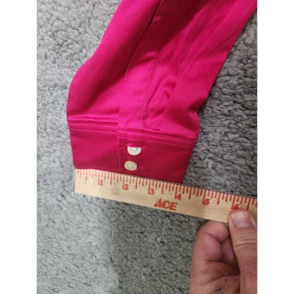 WOMENS FUCHSIA PINK BANANA REPUBLIC BR BUTTON UP SIZE 10 - Picture 6 of 8